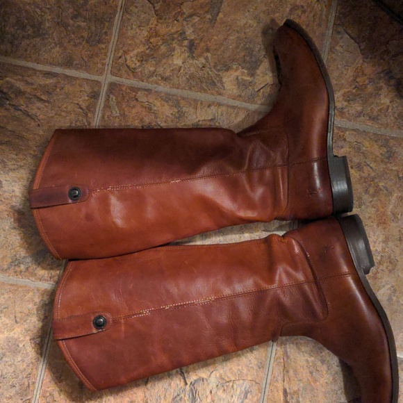 Frye Genuine Leather Equine Riding Boots, women's size 9, beautiful brown - Picture 4 of 8